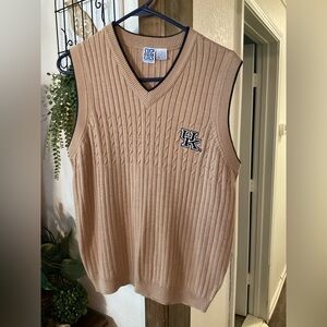 University of Ky Tan Cable Knit Vest for Men